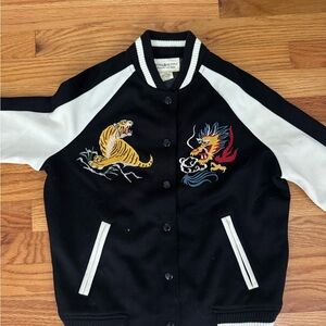 Denim & Supply Ralph Lauren Black and White Varsity Jacket